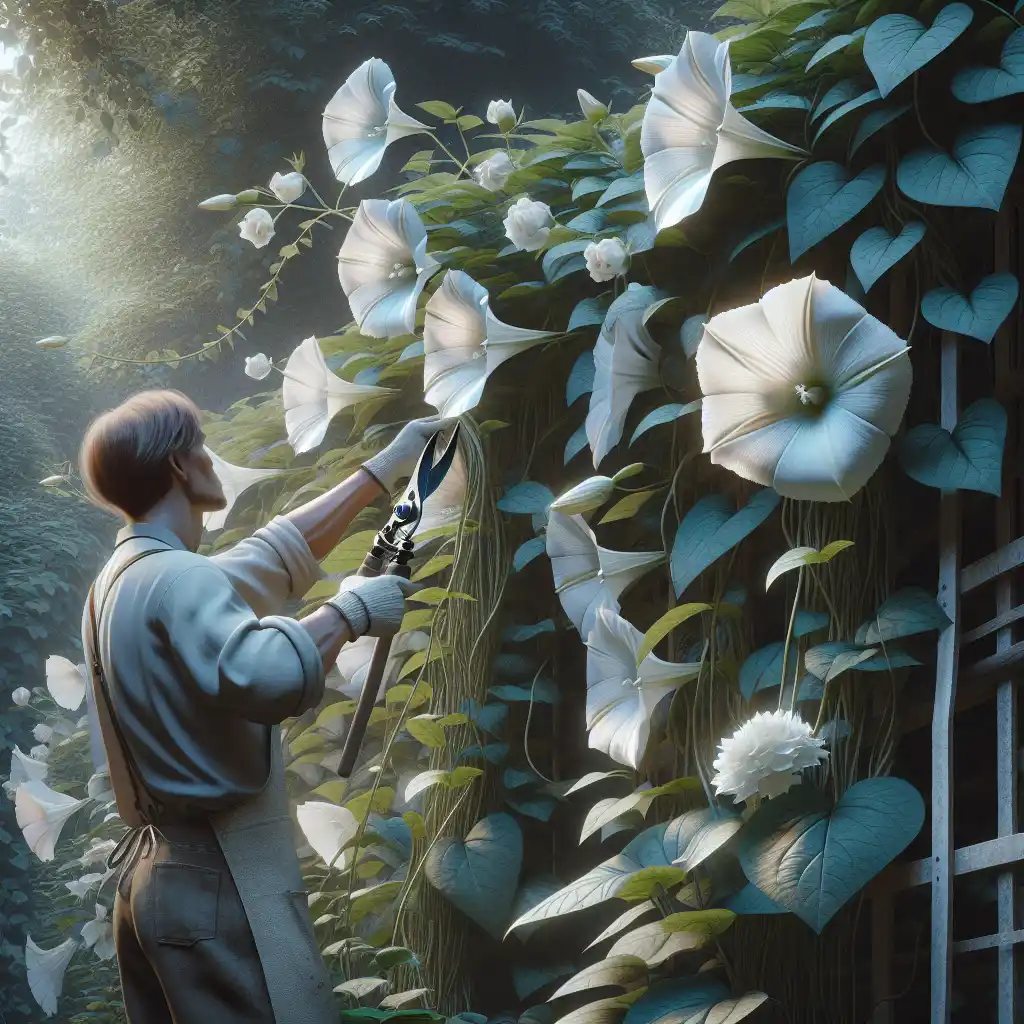 Pruning and Training Moon Flowers