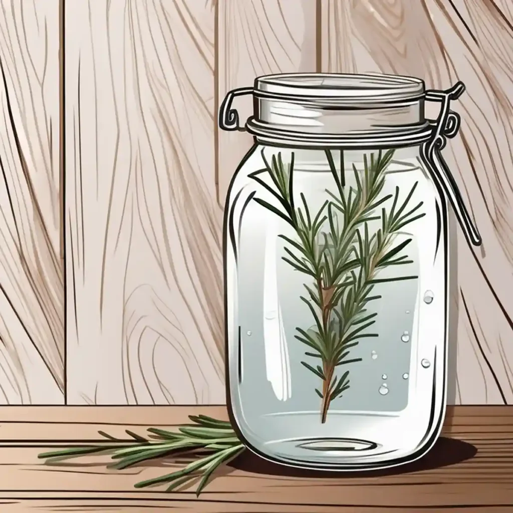 Rosemary in a Mason Jar